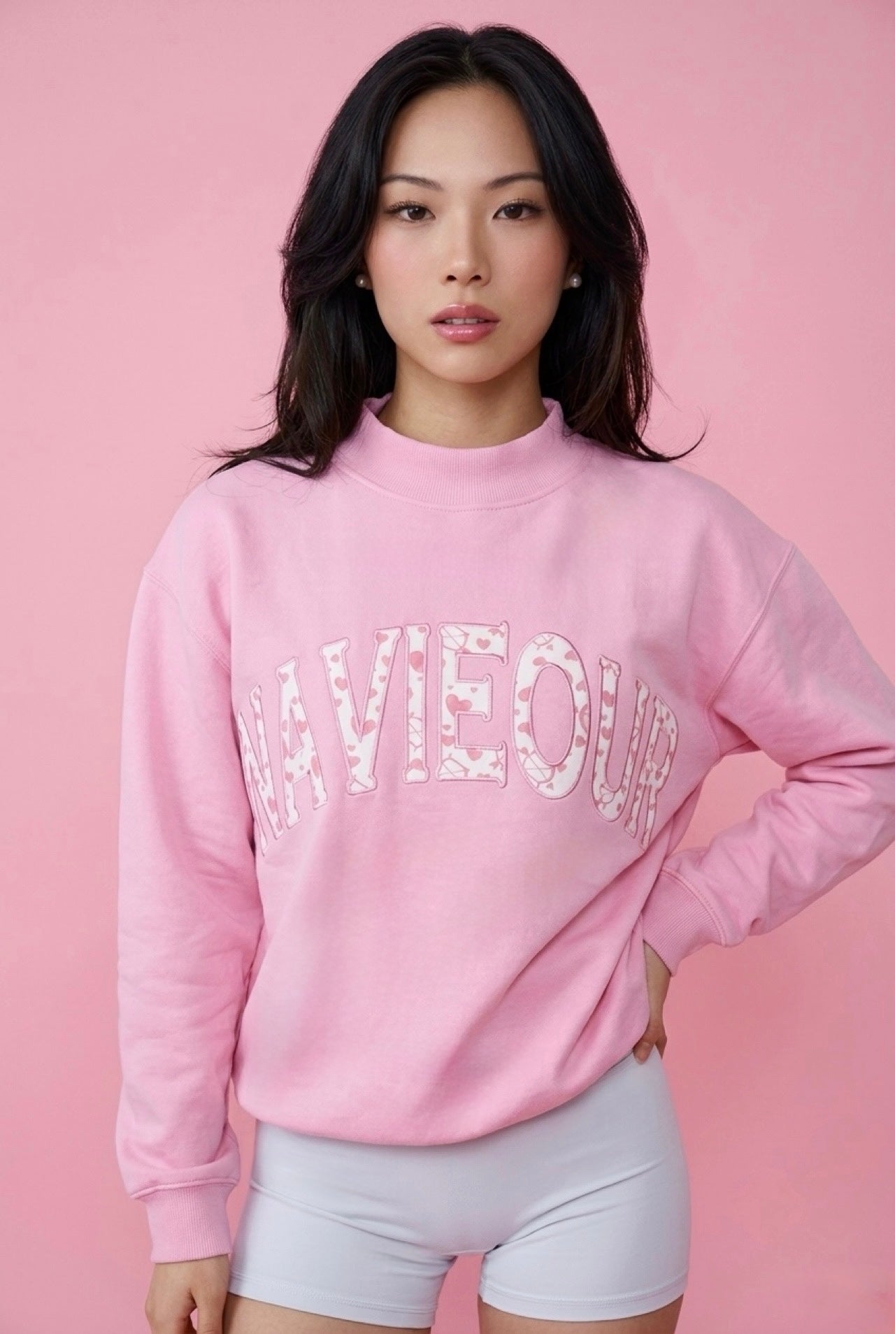 Stupid Cupid Mockneck Pullover
